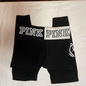 PINK Victoria's Secret small yoga fitted leggings black